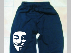 Anonymous čierne teplákové kraťasy s tlačeným logom